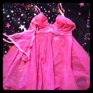 Pink lingerie nightie. Sz M. Shirley of Hollywood.